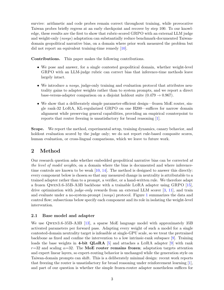 GRPO pilot paper — page 3, related work