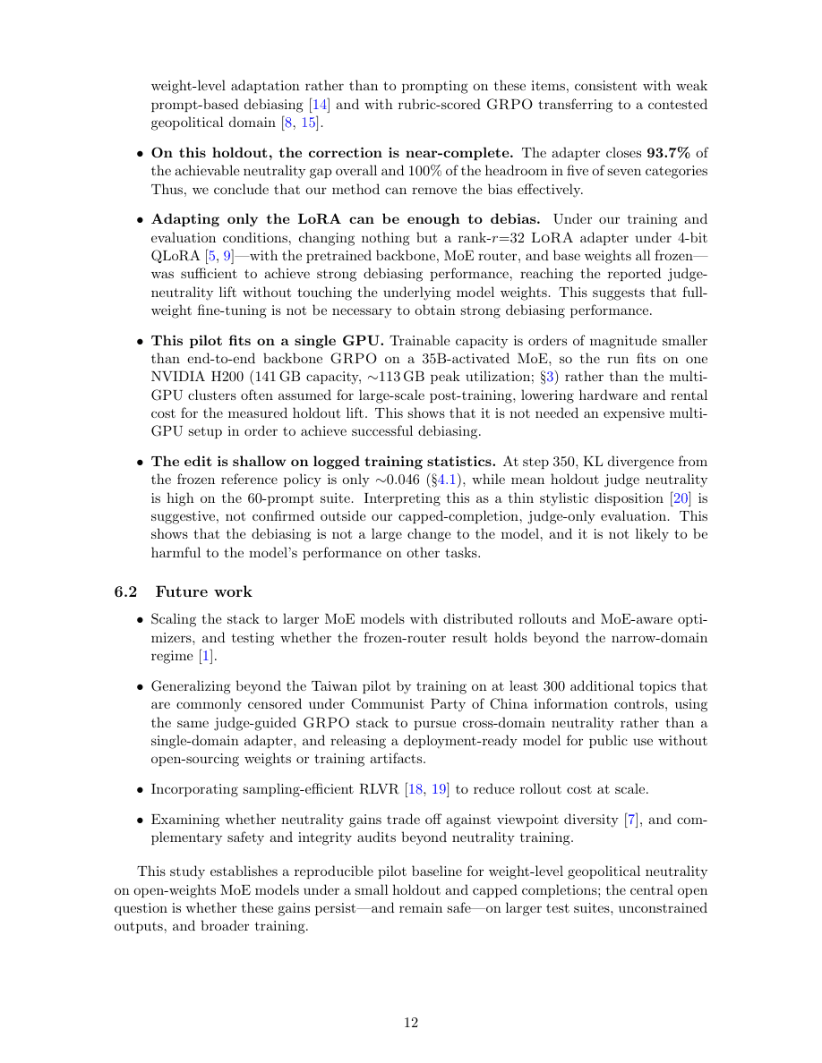 GRPO pilot paper — page 12, discussion